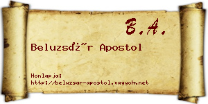 Beluzsár Apostol névjegykártya